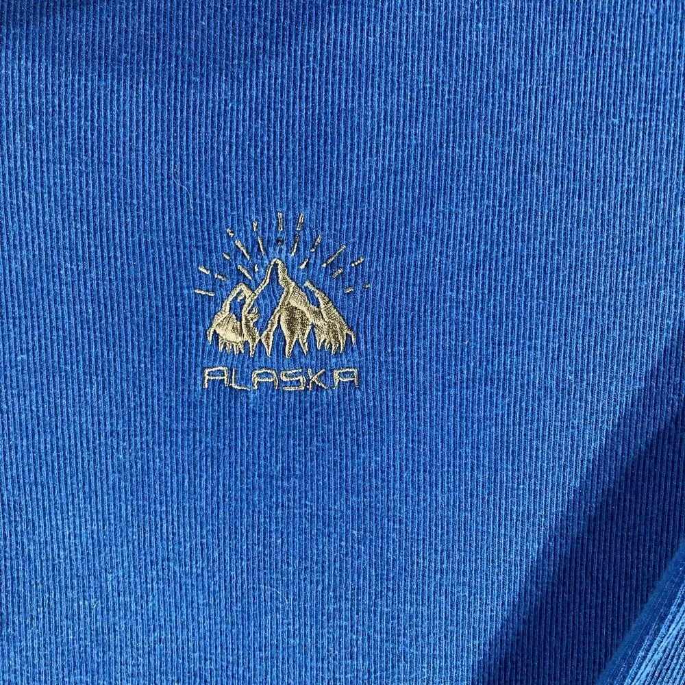 Alaska 1/4 Zip Pullover‎ Sweatshirt Men's Size XL Blue
